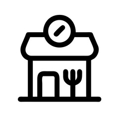 restaurant glyph  vector flat icon