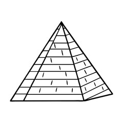 pyramid icon, pyramid vector illustration-simple illustration of pyramid, perfect for pyramid logos and icons