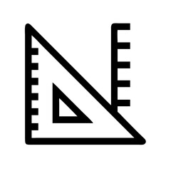 ruler triangle  vector flat icon