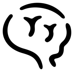 Human brain. Synergy human intelligence and artificial intelligence, illustration