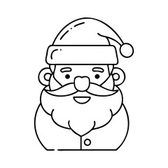 santa claus icon, santa claus vector illustration-simple illustration of santa claus, perfect for santa claus logos and icons