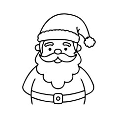santa claus icon, santa claus vector illustration-simple illustration of santa claus, perfect for santa claus logos and icons