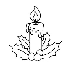 holiday candle icon, holiday candle vector illustration-simple illustration of holiday candle, perfect for holiday candle logos and icons