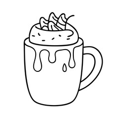 hot cocoa icon, hot cocoa vector illustration-simple illustration of hot cocoa, perfect for hot cocoa logos and icons