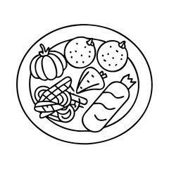 roasted vegetables icon, roasted vegetables vector illustration-simple illustration of roasted vegetables, perfect for roasted vegetables logos and icons