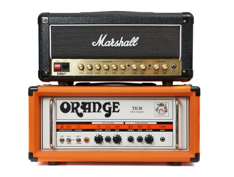 Orange guitar amplifier tube amp head TH30, Marshall DSL 20