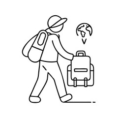 traveler icon icon, traveler icon vector illustration-simple illustration of traveler icon, perfect for traveler icon logos and icons
