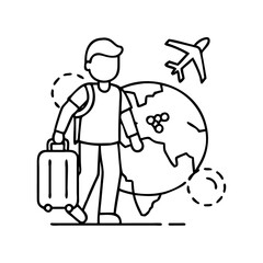 traveler icon icon, traveler icon vector illustration-simple illustration of traveler icon, perfect for traveler icon logos and icons