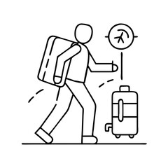 traveler icon icon, traveler icon vector illustration-simple illustration of traveler icon, perfect for traveler icon logos and icons