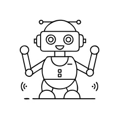 robot icon, robot vector illustration-simple illustration of robot, perfect for robot logos and icons