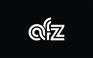 AFZ Creative Unique Modern Letter Logo Design. Stylized logo featuring a unique letter design, presenting abstract minimalist aesthetics and modern appeal.