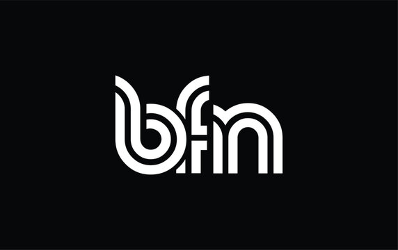 BFN Creative Unique Modern Letter Logo Design. Stylized logo featuring a unique letter design, presenting abstract minimalist aesthetics and modern appeal.