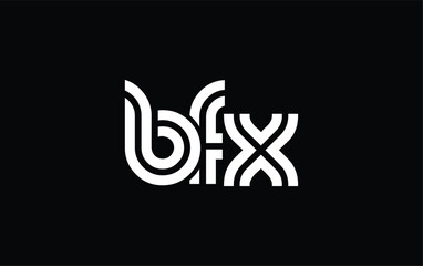 BFX Creative Unique Modern Letter Logo Design. Stylized logo featuring a unique letter design, presenting abstract minimalist aesthetics and modern appeal.