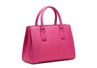 Naklejka premium Elegant Pink Handbag with Structured Design and Herringbone Texture