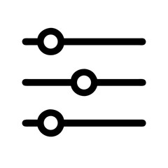 settings sliders  vector flat icon