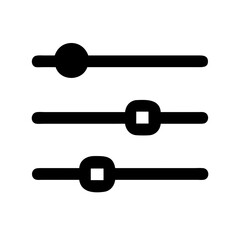 settings sliders  vector flat icon