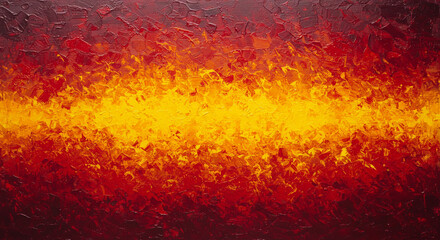 Fiery Heartbeat: An impasto painting exploding with vibrant reds and golds, creating a powerful visual symphony of intense energy and passion.