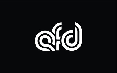 EFD Creative Unique Modern Letter Logo Design. Stylized logo featuring a unique letter design, presenting abstract minimalist aesthetics and modern appeal.