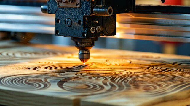 Working process CNC laser engraving and cutting machine