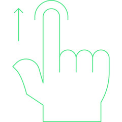 Drag Up single vector illustration icon