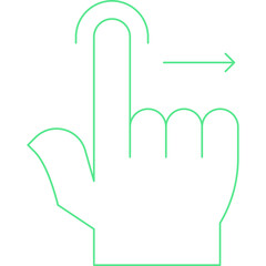 Drag Right single vector illustration icon