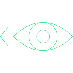 Look Left single vector illustration icon