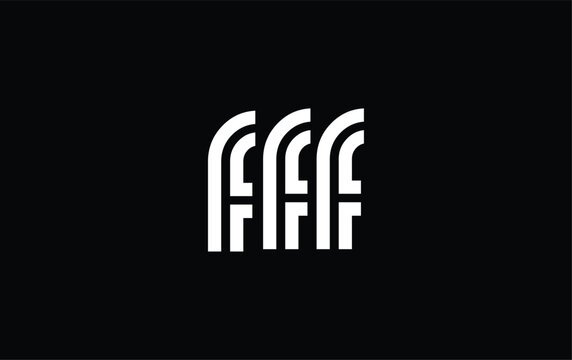 FFF Creative Unique Modern Letter Logo Design. Stylized logo featuring a unique letter design, presenting abstract minimalist aesthetics and modern appeal.