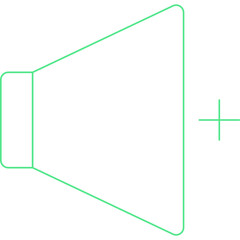 Volume Up single vector illustration icon
