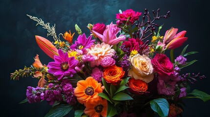 coloful beautiful flowers on the background, colored flowers on abstract background, flower wallpaper