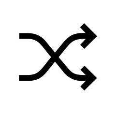 shuffle  vector flat icon