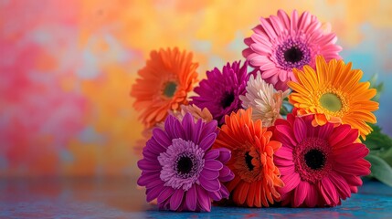 coloful beautiful flowers on the background, colored flowers on abstract background, flower wallpaper