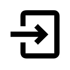 sign out alt glyph  vector flat icon