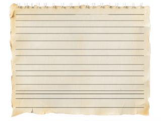 Lined paper with jagged border and rough edges, perfect for creative designs