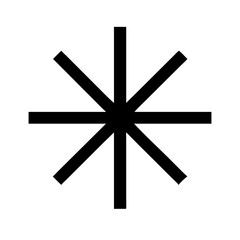 star octogram glyph  vector flat icon