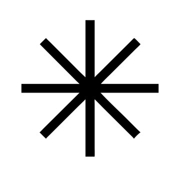 star octogram glyph  vector flat icon