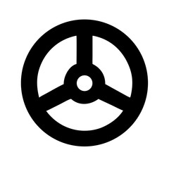 Fototapeta premium steering wheel glyph vector flat icon