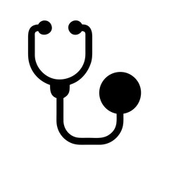 stethoscope glyph  vector flat icon