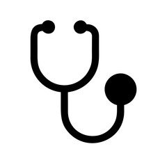 stethoscope glyph  vector flat icon