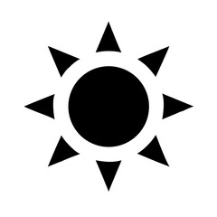 sun glyph  vector flat icon