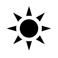 sun glyph  vector flat icon