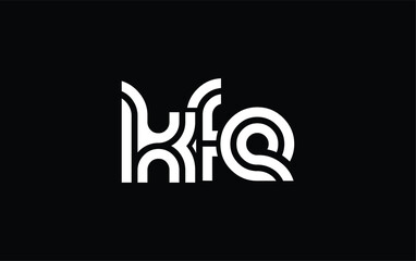 KFE Creative Unique Modern Letter Logo Design. Stylized logo featuring a unique letter design, presenting abstract minimalist aesthetics and modern appeal.