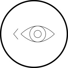 Look Left single vector illustration icon