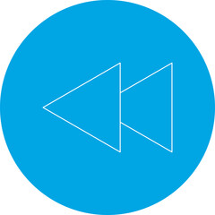 Fast Rewind single vector illustration icon