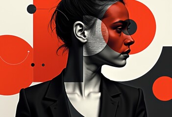 visual hierarchy layered geometric shapes creative design composition bold contrast minimalistic aesthetics artistic layout, layers, minimalism, abstract