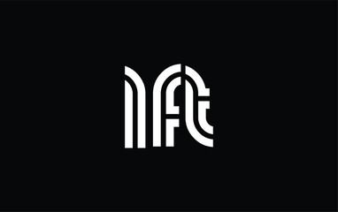 LFT Creative Unique Modern Letter Logo Design. Stylized logo featuring a unique letter design, presenting abstract minimalist aesthetics and modern appeal.