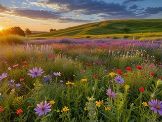 Obraz premium field of wild flowers 
