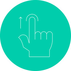 Drag Up single vector illustration icon