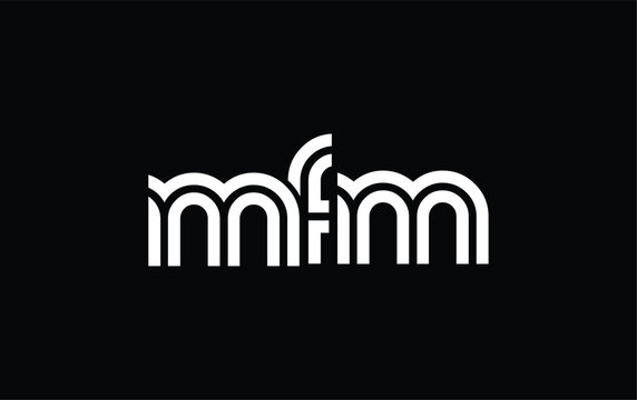 MFM Creative Unique Modern Letter Logo Design. Stylized logo featuring a unique letter design, presenting abstract minimalist aesthetics and modern appeal.