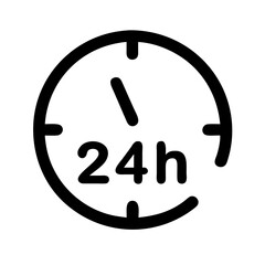 time twenty four  vector flat icon