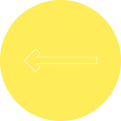 Left Arrow single vector illustration icon